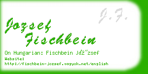 jozsef fischbein business card